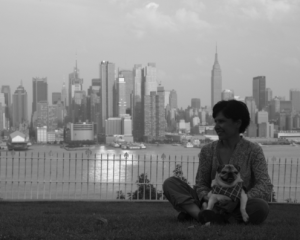 Jennifer Herrera with her beloved Pug, Nina.