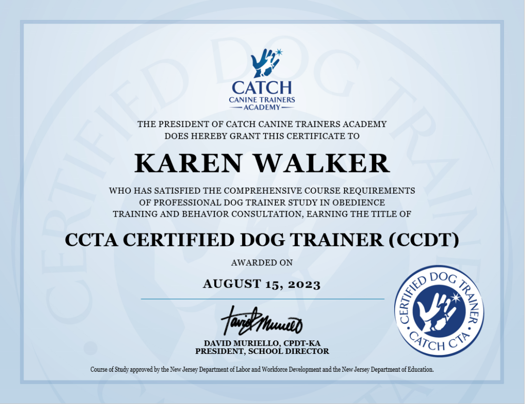 Certification CATCH Canine Trainers AcademyCATCH Canine Trainers Academy