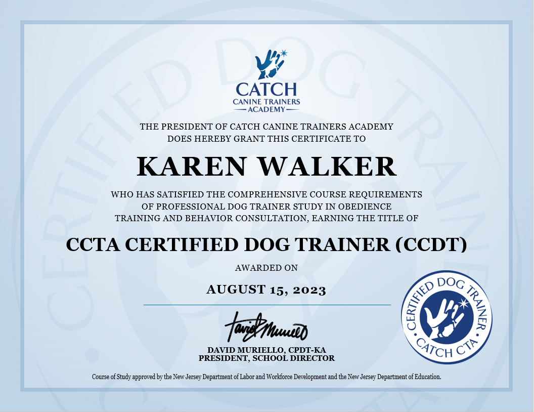 Certification CATCH Canine Trainers AcademyCATCH Canine Trainers Academy